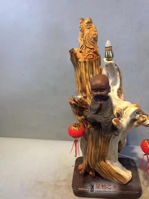 太行崖柏陳化隨型擺件 壽星筆掛與倒流香的東方雅韻